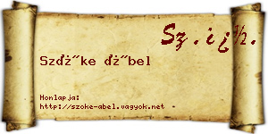 Szőke Ábel névjegykártya