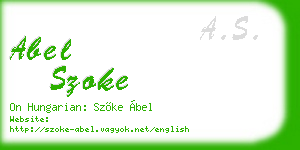 abel szoke business card