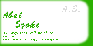 abel szoke business card